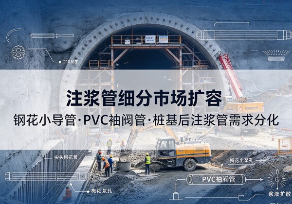 农安注浆管细分市场扩容，隧道钢花小导管、PVC 袖阀管、桩基后注浆管需求分化